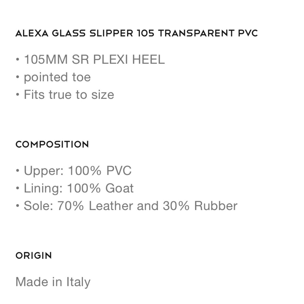 Amina Muaddi 💘 Alexa Glass 105 Transparent Clear Plexi PVC Sandals Heels 37 Box - Picture 14 of 15